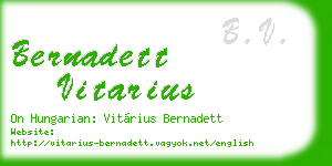 bernadett vitarius business card